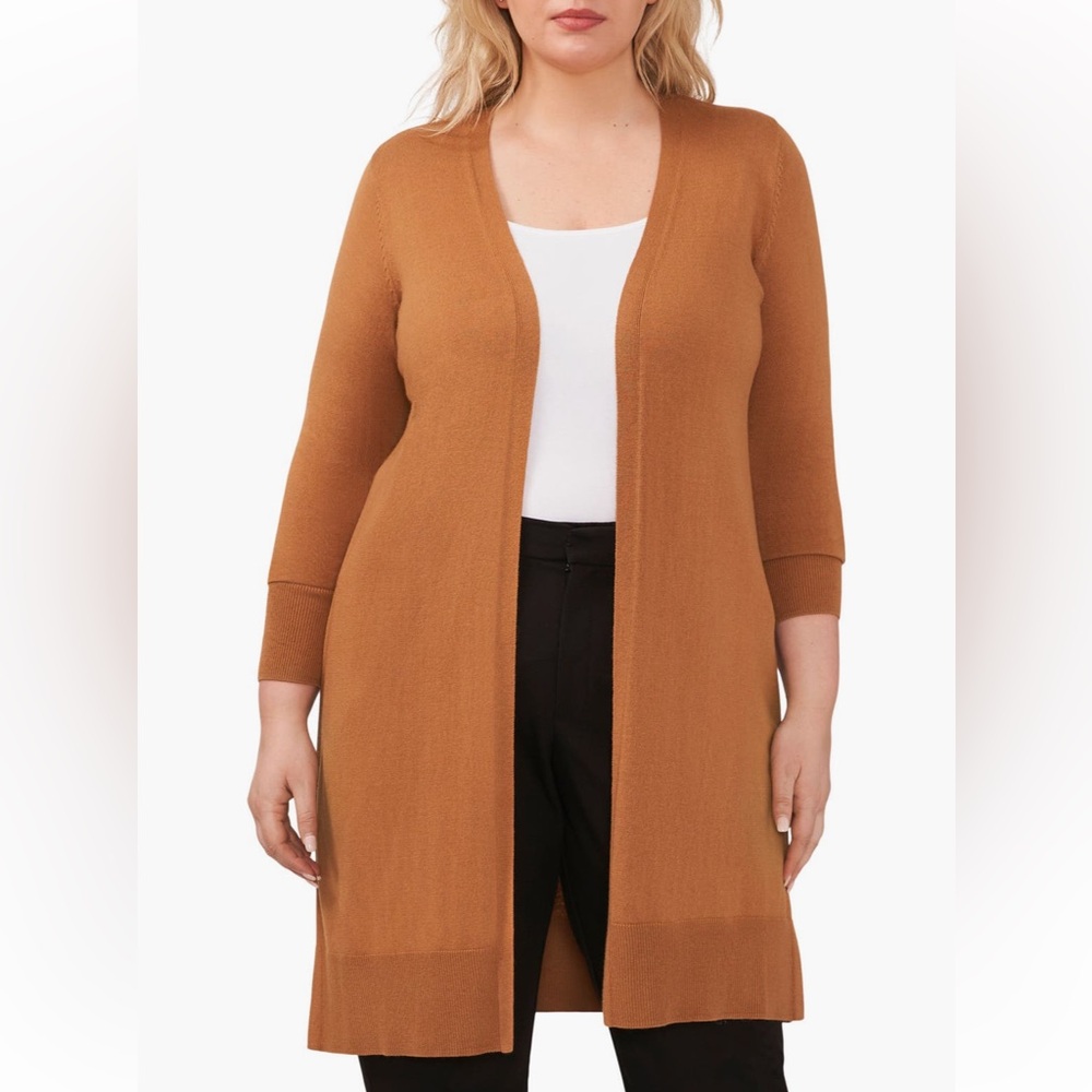 HALOGEN Open Front Long Cardigan, Size 3X